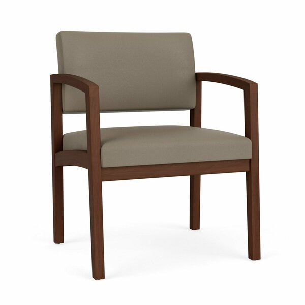 Lesro Lenox Wood Wide Guest Chair Wood Frame, Walnut, MD Farro Upholstery LW1201